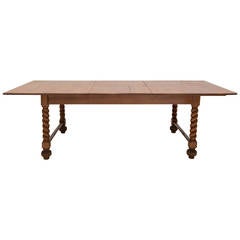 Old Colonial Dining Table with Leaf, Indonesia