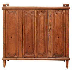 Colonial Era Cabinet, Hand-Carved Teak Wood, circa 1940, Indonesia