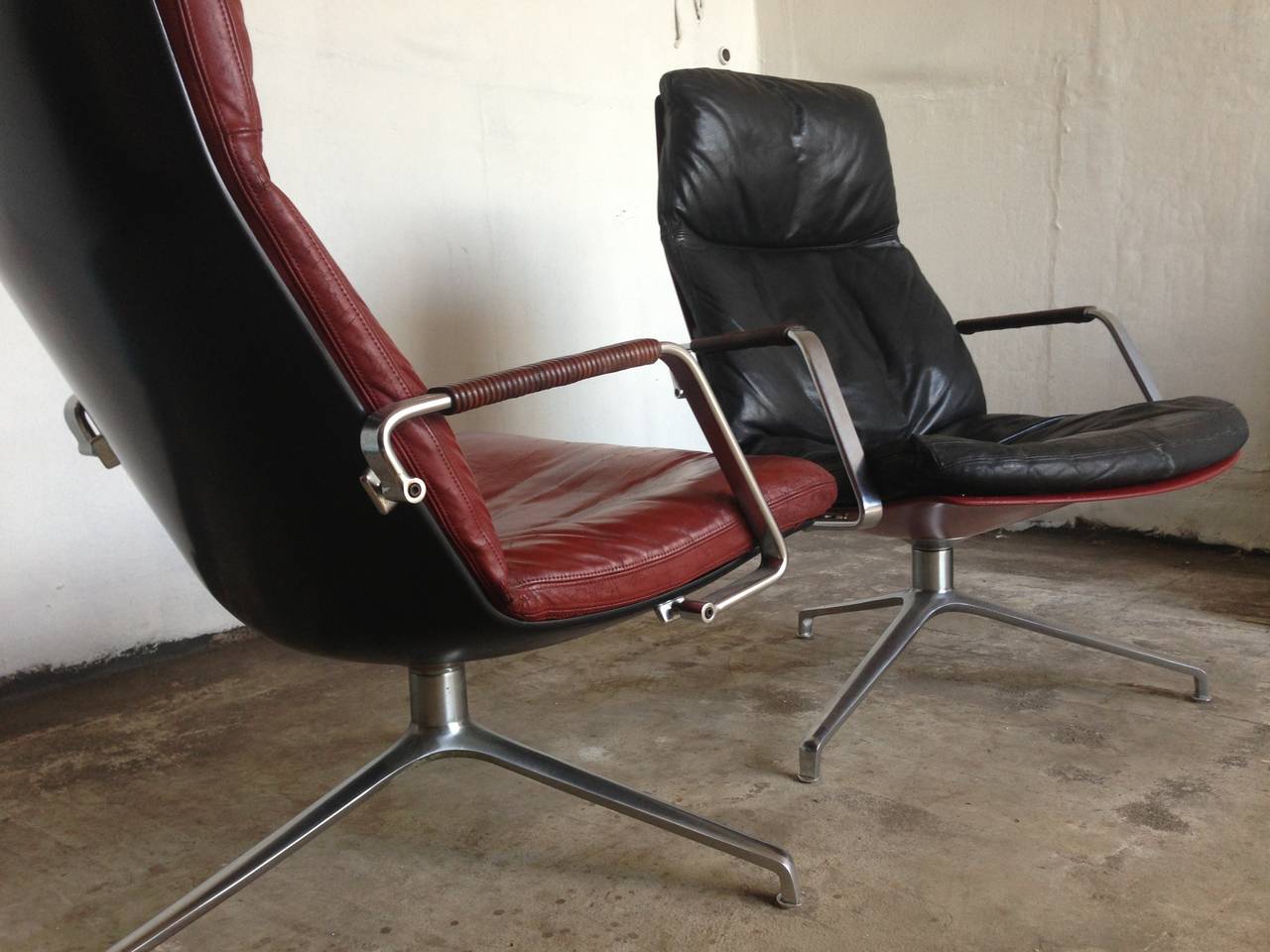 FK-86 Fabricius&Kastholm lounge chairs In Fair Condition For Sale In Oosterbeek, NL
