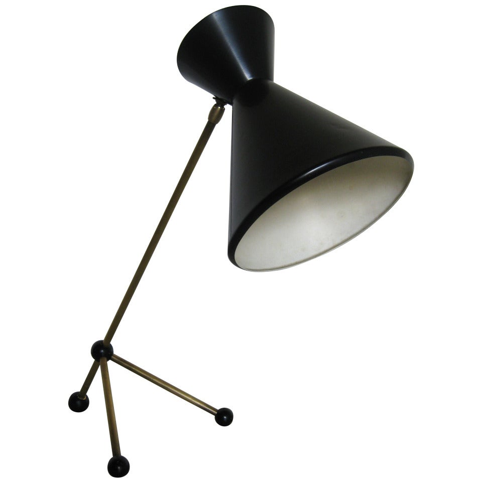 adjustable 50ies table lamp Otto Kolb For Sale