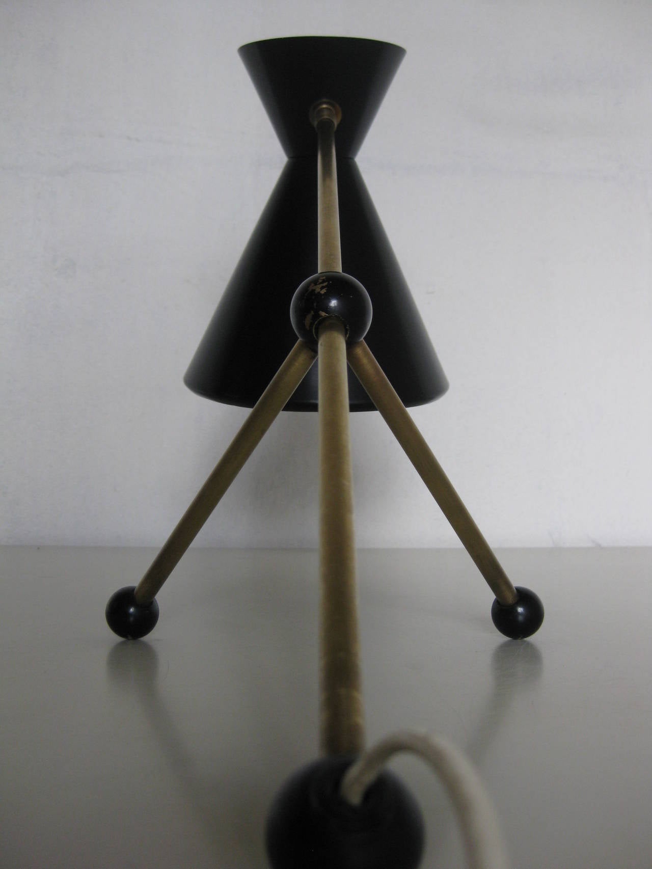 American adjustable 50ies table lamp Otto Kolb For Sale