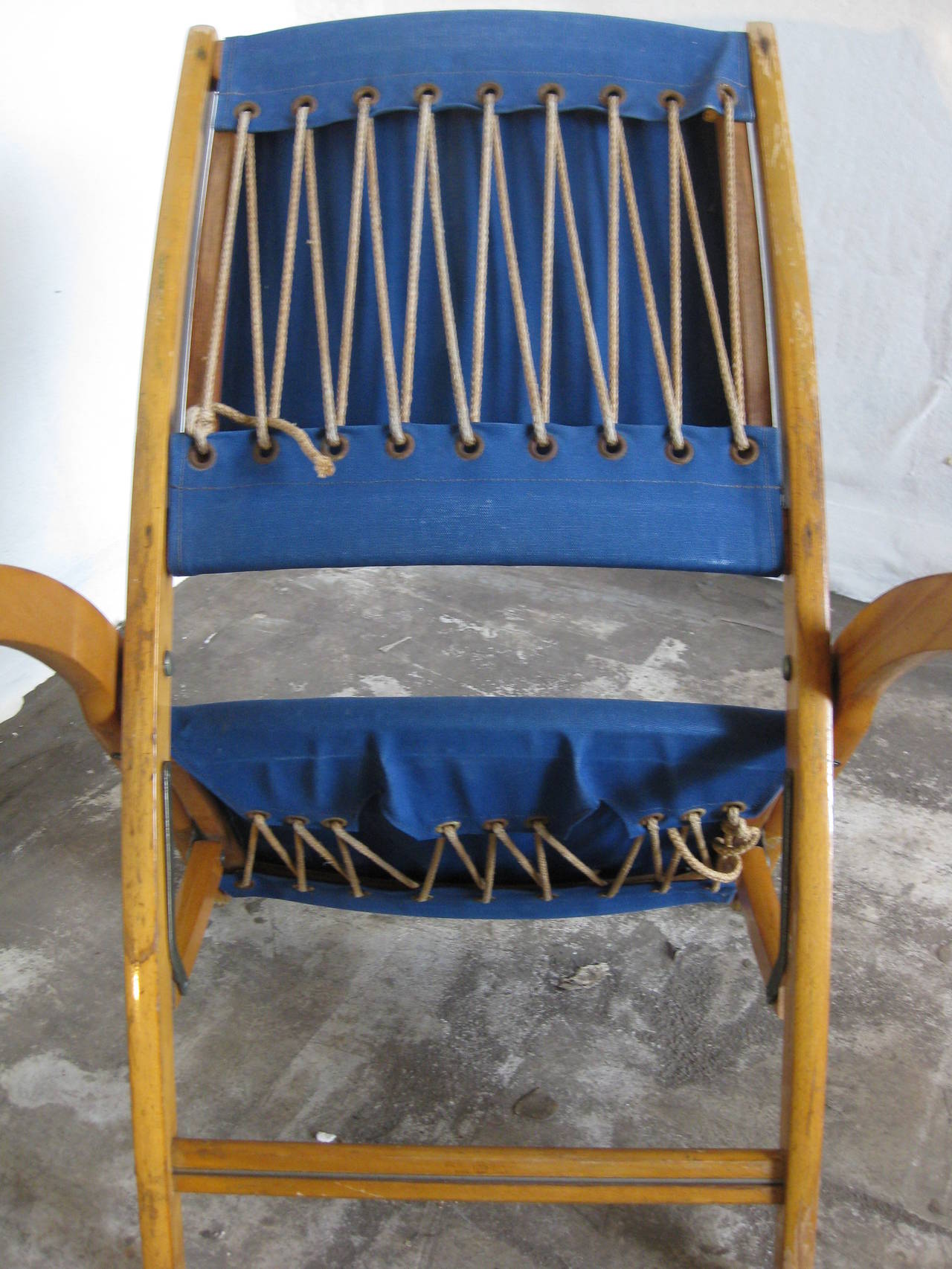 Gio ponti Nifea folding chair In Fair Condition For Sale In Oosterbeek, NL