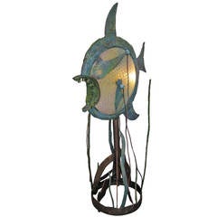 Amazing big fish floor lamp