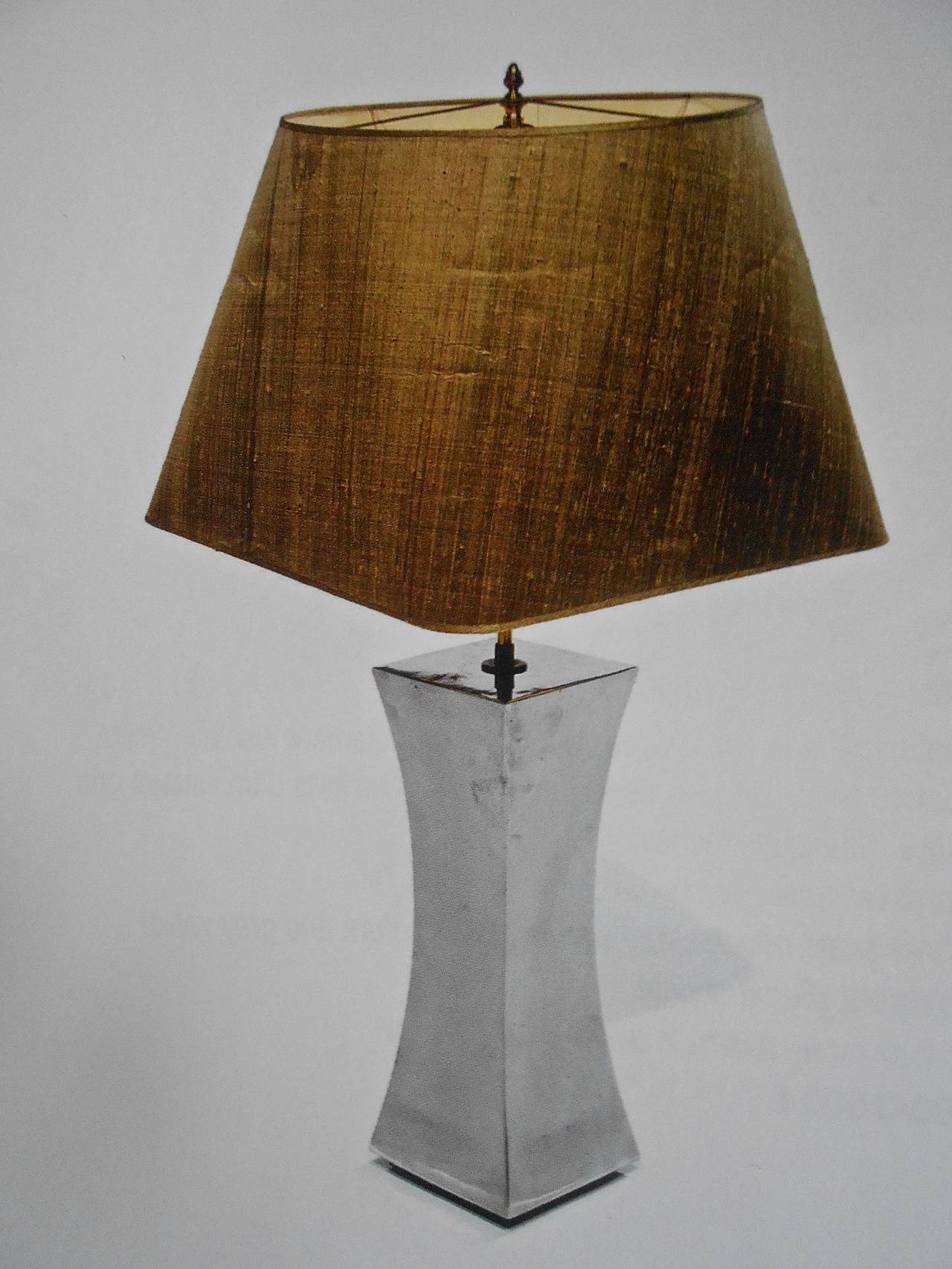 A Françoise Sée for Ramsay Contemporain Steel Table Lamp In Good Condition In Brussels, BE