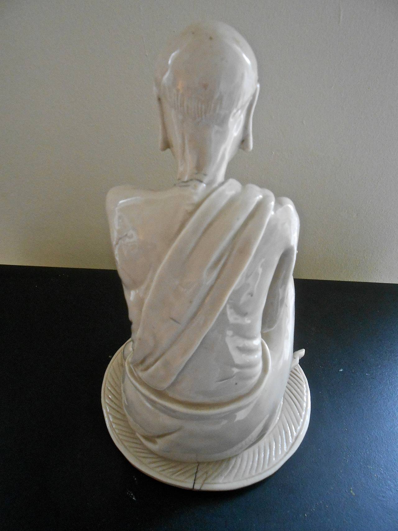 Carved 18th Century Chinese Porcelain Figure For Sale