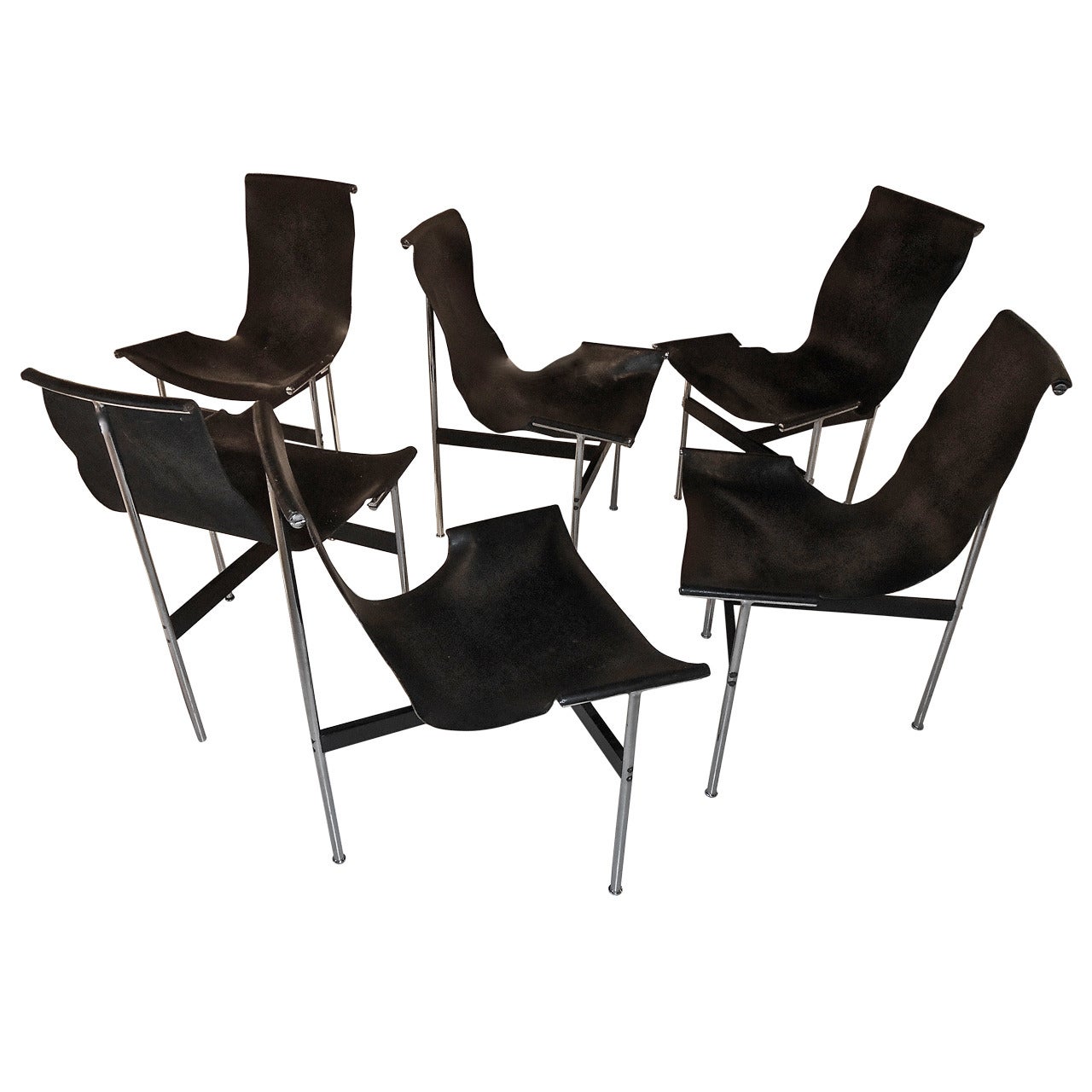Six "T. Chairs" from Katavolos, Kelly and Littell for Laverne