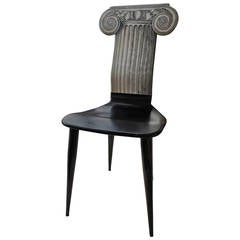 Iconic "Capitello" Chair by P. Fornasetti