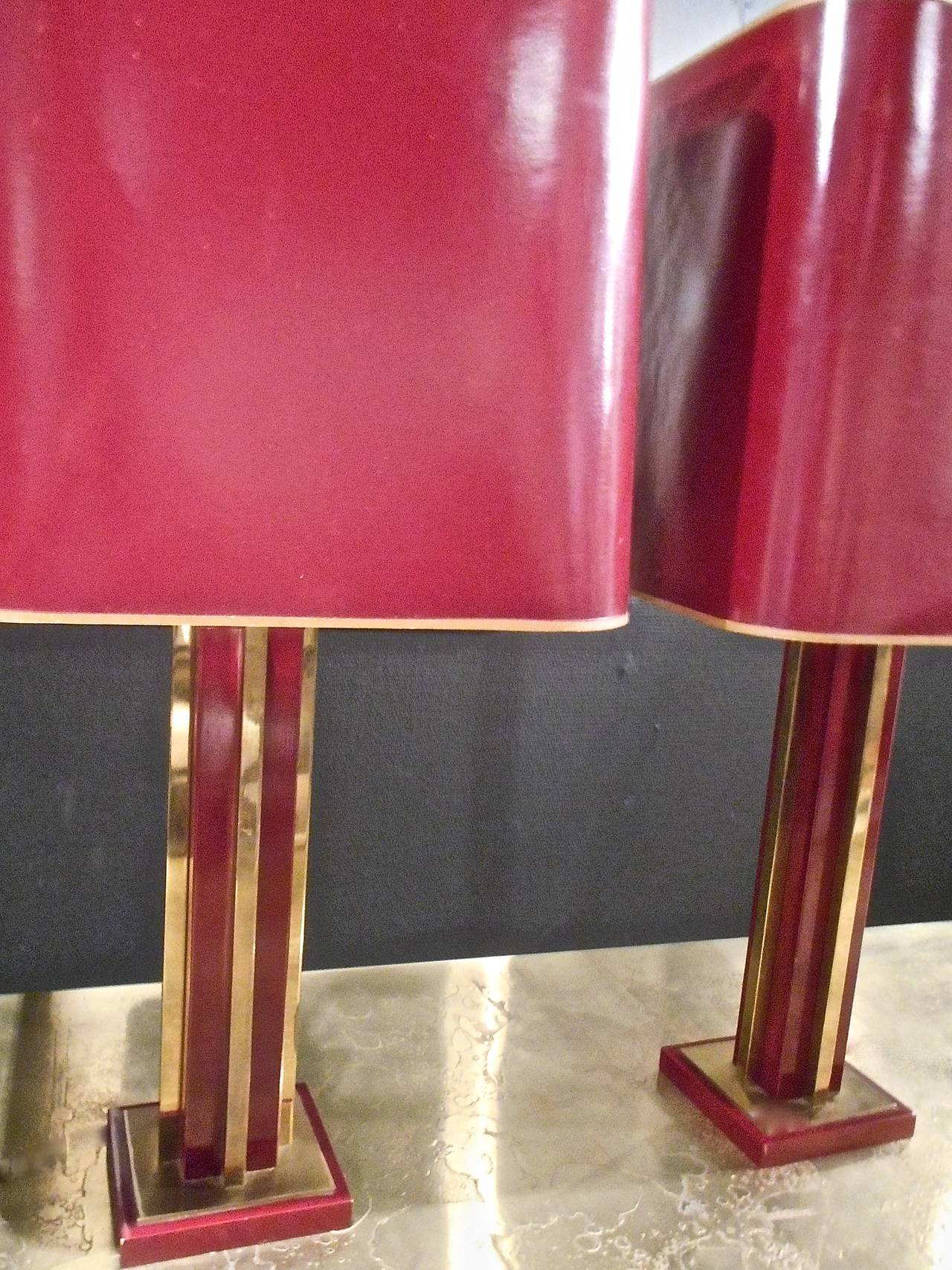 French Pair of Maison Jansen Table Lamps
