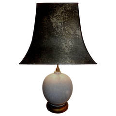 A  Big " craquelé " Ceramic  Art-Deco Lamp