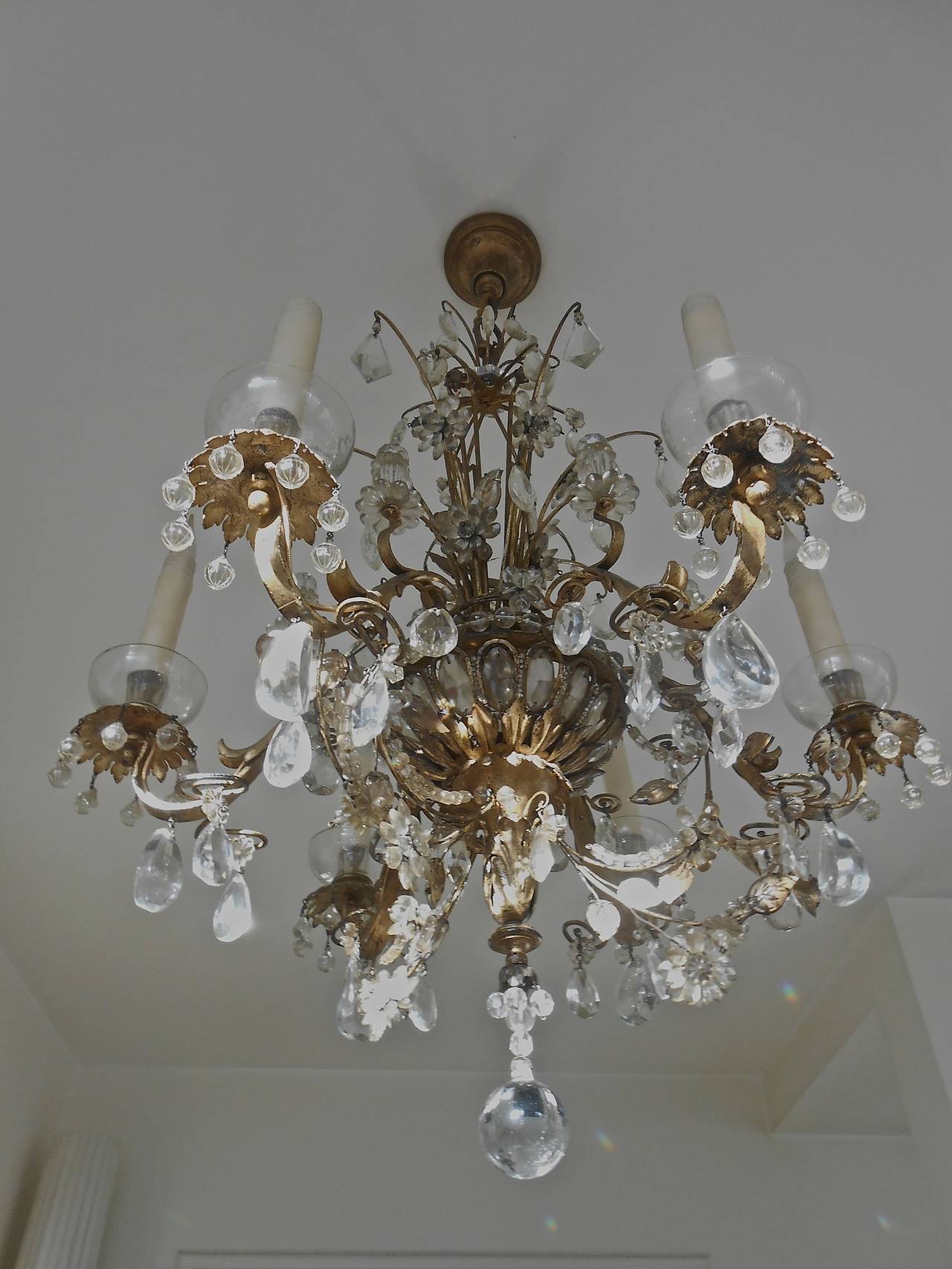 Mid-20th Century A Neoclassical Baguès  Chandelier For Sale