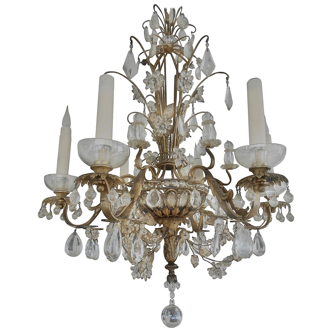 A Neoclassical Baguès  Chandelier For Sale