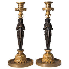 Pair of Empire Candlesticks, Early 19th Century