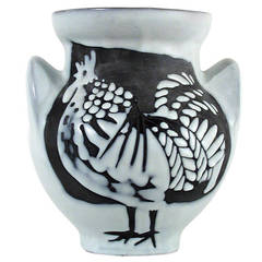 Baluster Ceramic Vase by Roger Capron, 1956
