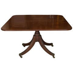 Antique English Breakfast Table with Pedastal Base