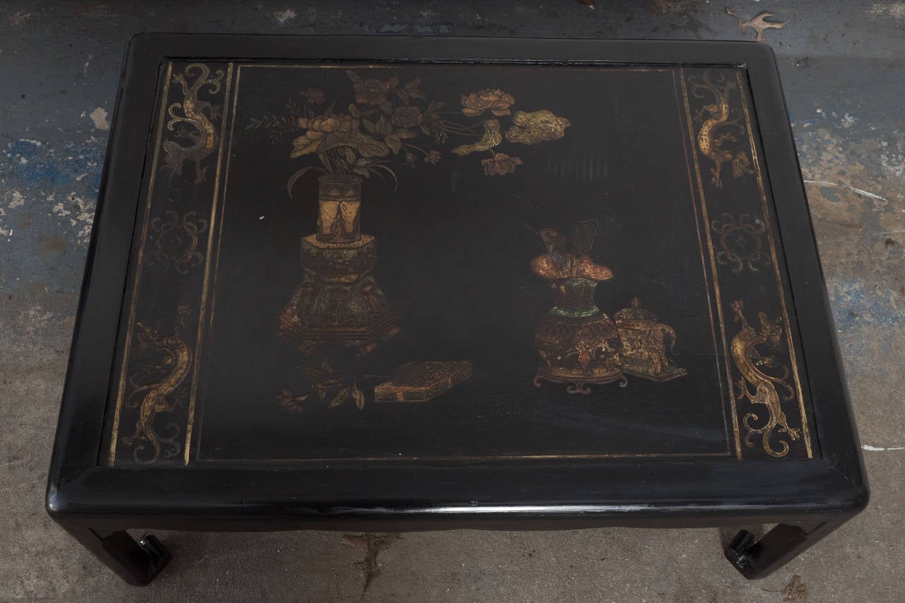 Antique Asian Lacquered Low Table 1