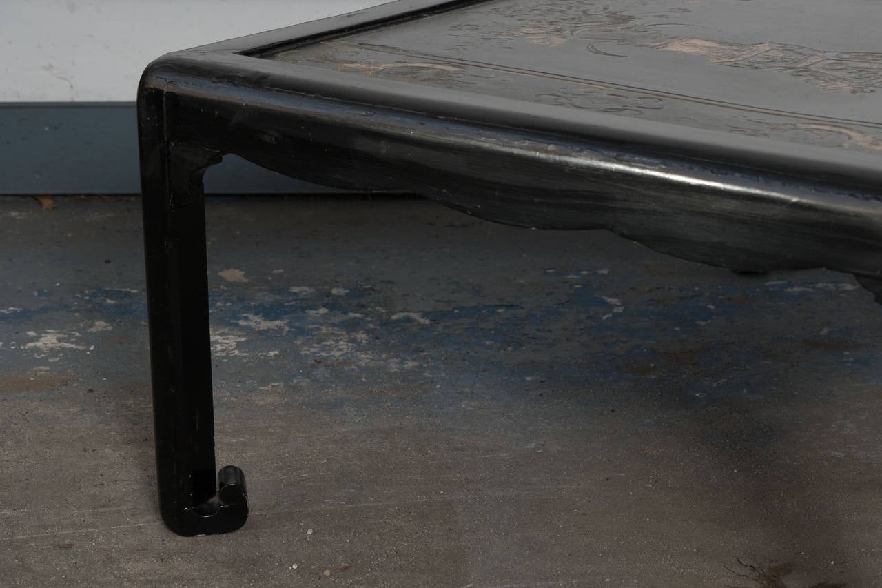 Antique Asian lacquered low table.