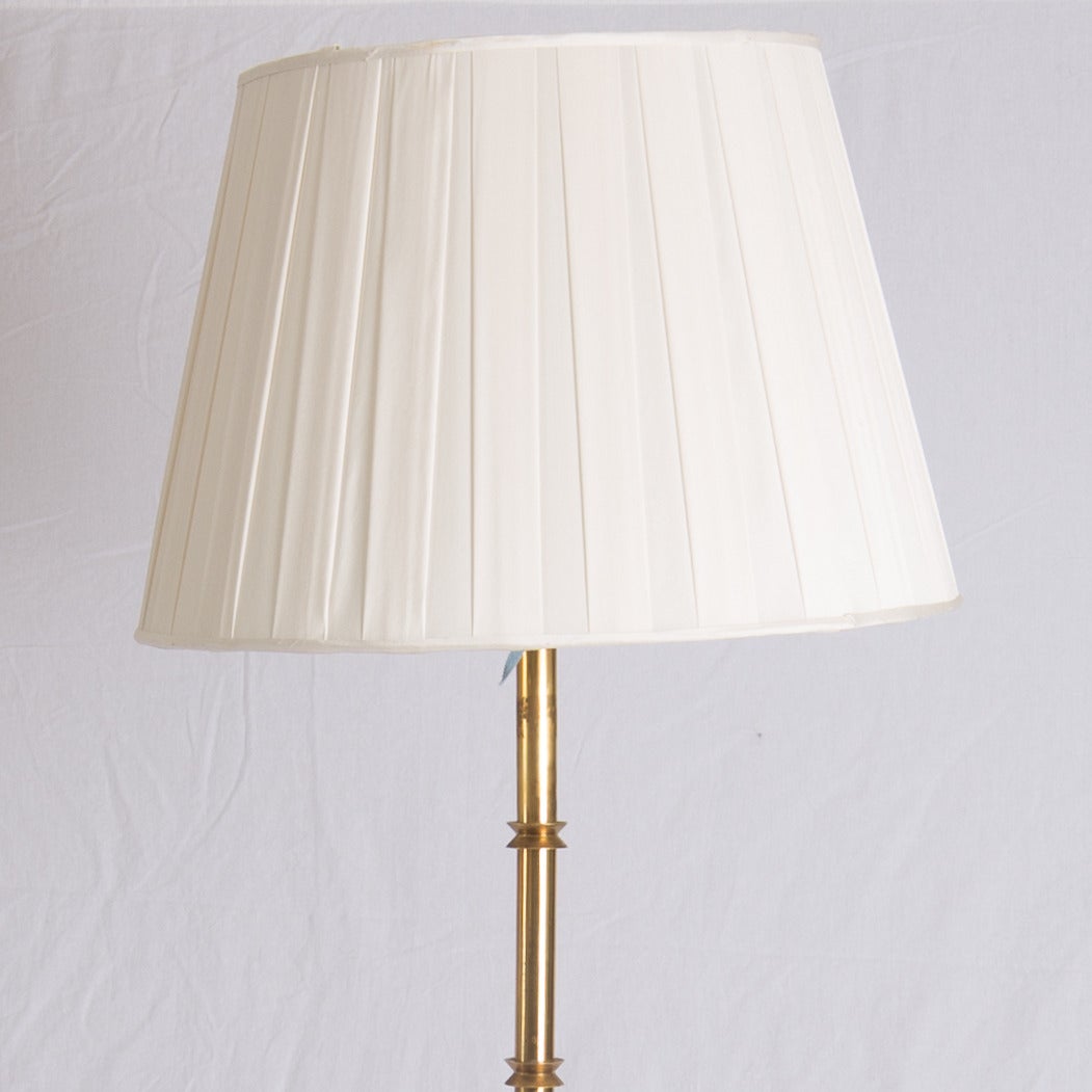 Jansen Style Bamboo Form Vintage Brass Standing Lamp 2