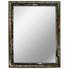 Impressive Asian Inspired Vintage Eglomise Mirror
