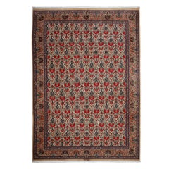 One-of-a-Kind Persian Ghoum Wool Hand-Knotted Area Rug, Parchment, 8' 2 x 11' 3