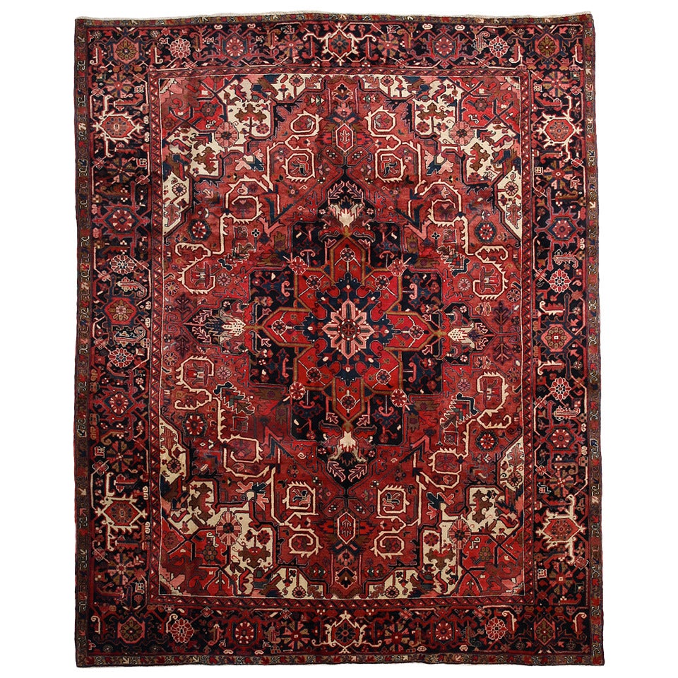 Authentic Persian Heriz Rug, HandKnotted at 1stdibs