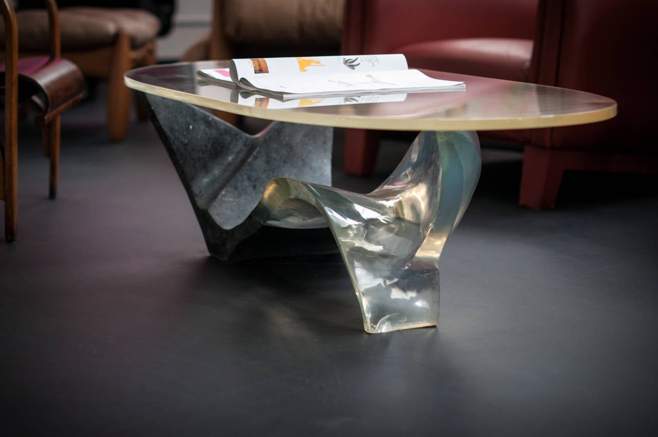 Sculpture Table in Granite and Resin by Yutaka Toyota In Excellent Condition In Sao Paulo, Brazil