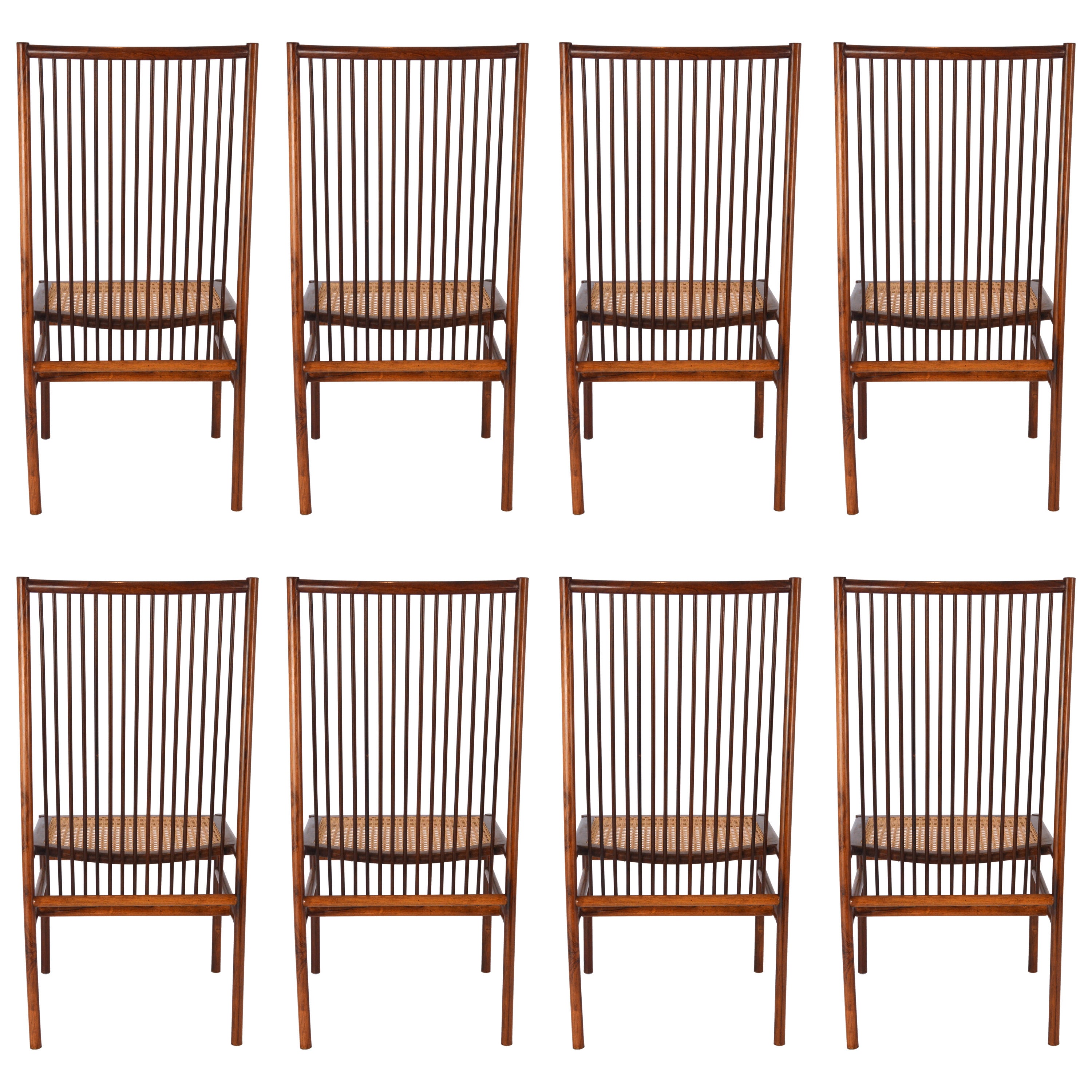 Original and Rare Set of Eight ''Structural'' Chairs by Joaquim Tenreiro