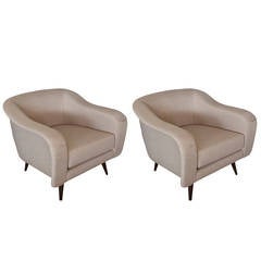 Pair of Lounge Chairs by Joaquim Tenreiro