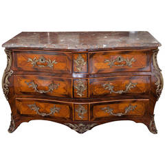 Superb 19th Century Marquetry Louis XV Commode 2