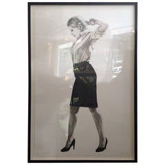 "Cindy" Lithograph by Robert Longo 1
