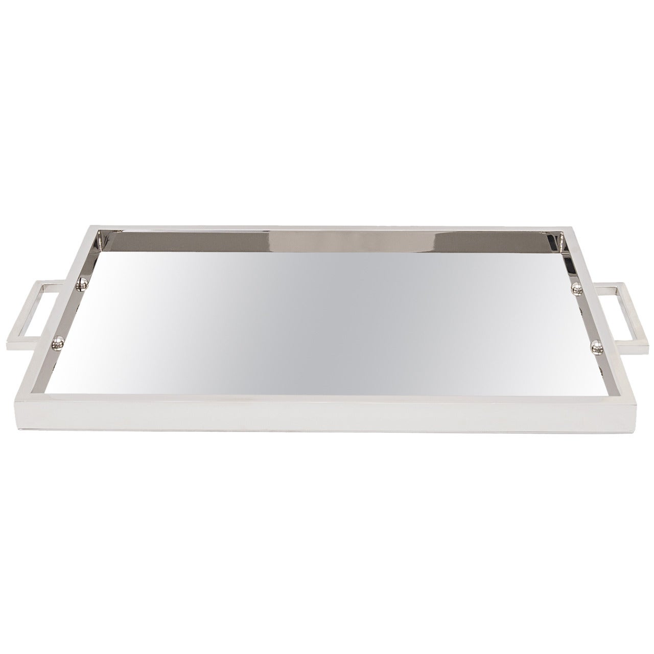 Mies Nickel Tray by Michael Dawkins For Sale
