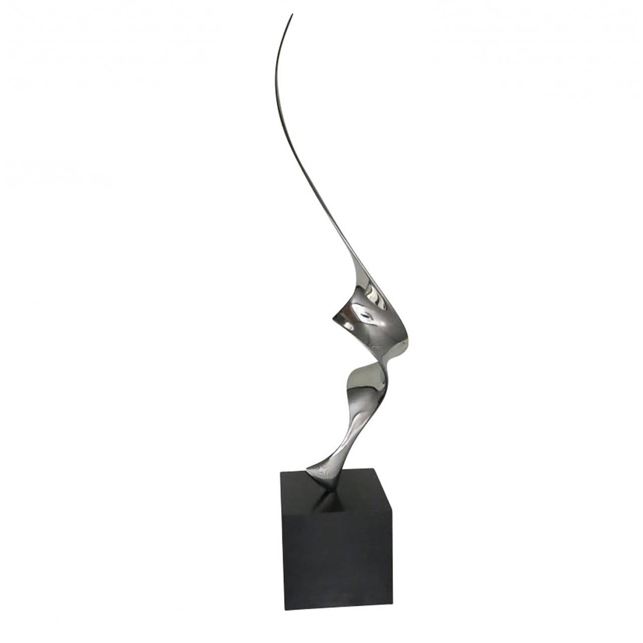 American Impressive Stainless Steel Sculpture by Lou Pearson