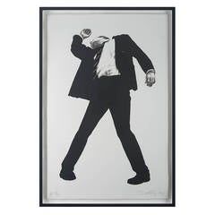 "Rick" Lithograph by Robert Longo