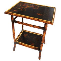Antique 19th Century English Bamboo Side Table