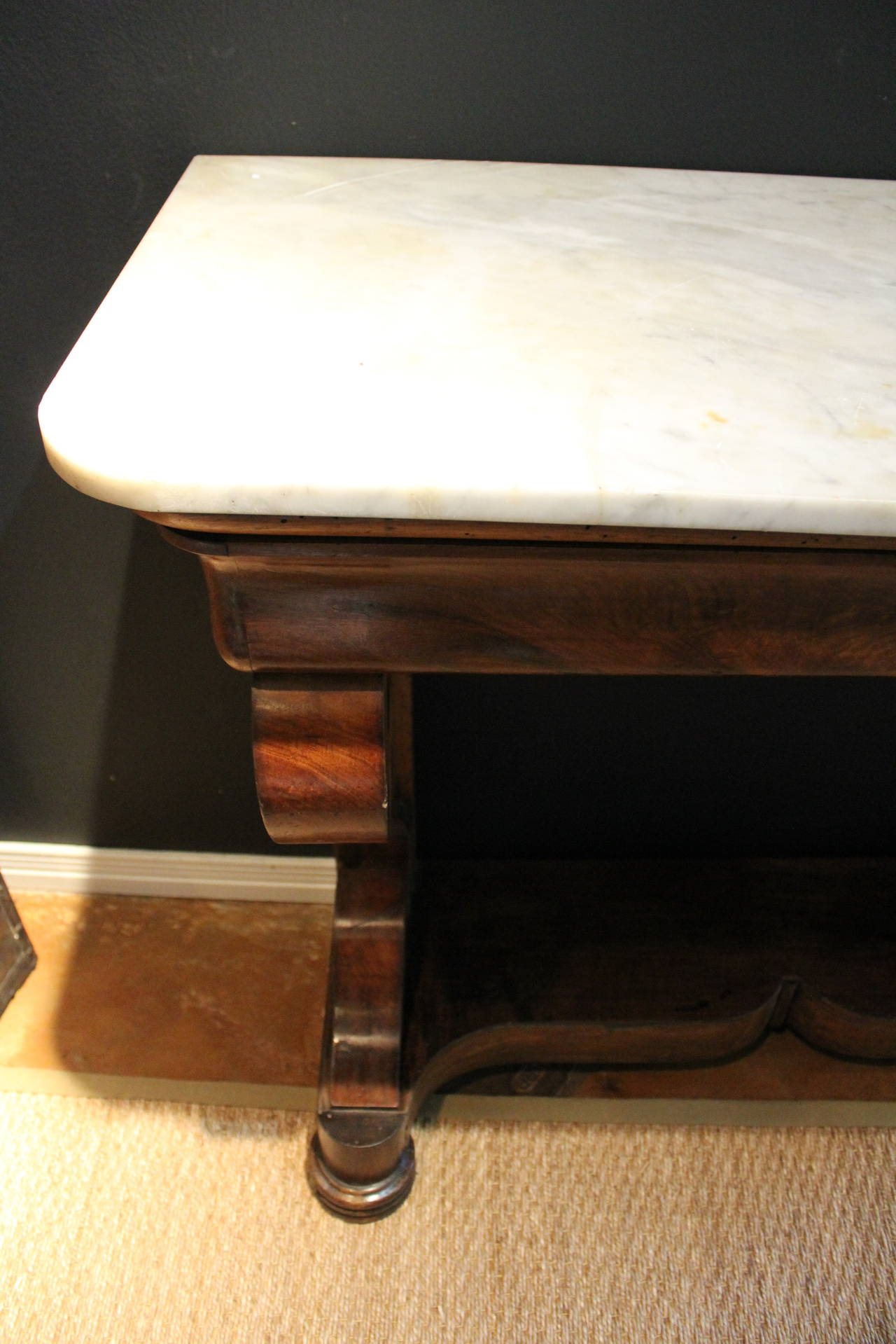Marble Console Wall Table In Good Condition In New Orleans, LA