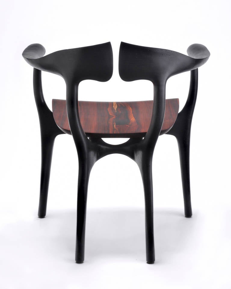 Swallowtail Chair - Ebonized with Cocobolo In New Condition For Sale In New York, NY