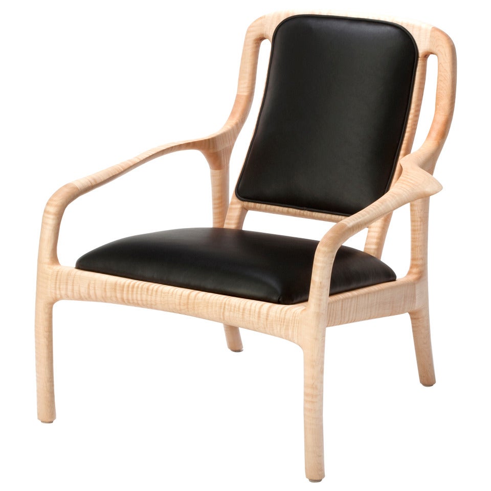 Karnali Lounge Chair in Maple For Sale