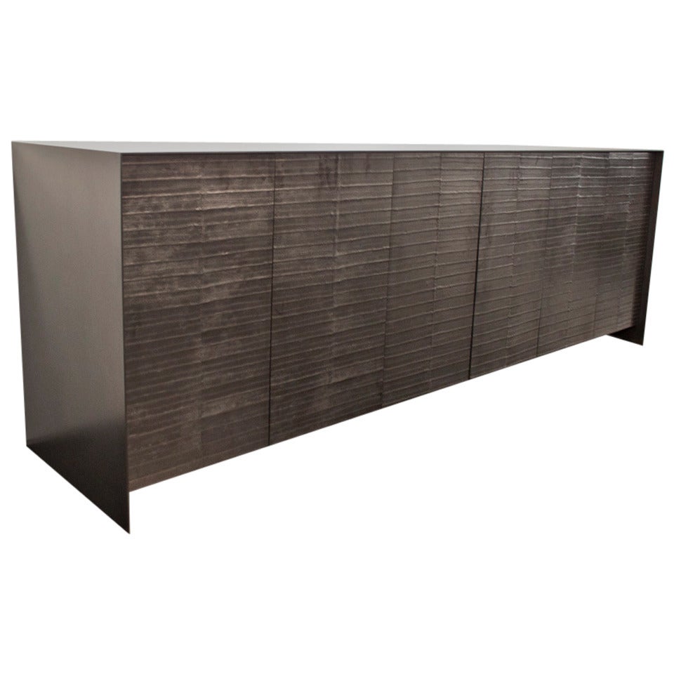Steel and Graphite Dining Room Credenza For Sale