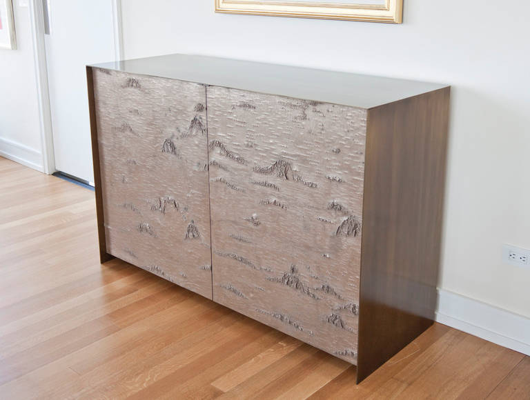 Bronze Birch Bark Doors, Bronze Credenza