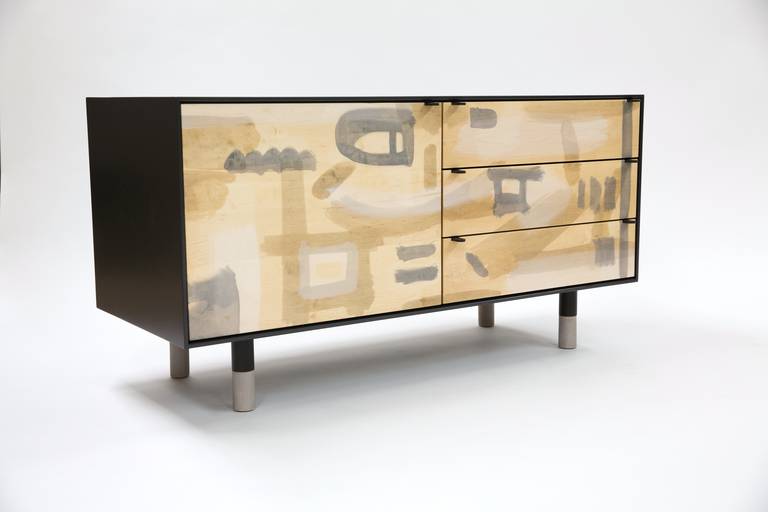 American Painted Credenza For Sale