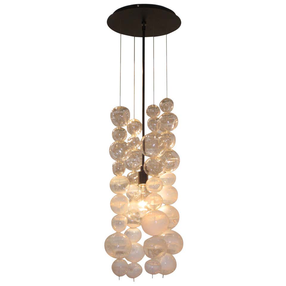 French Bronze Ball Chandelier For Sale at 1stdibs