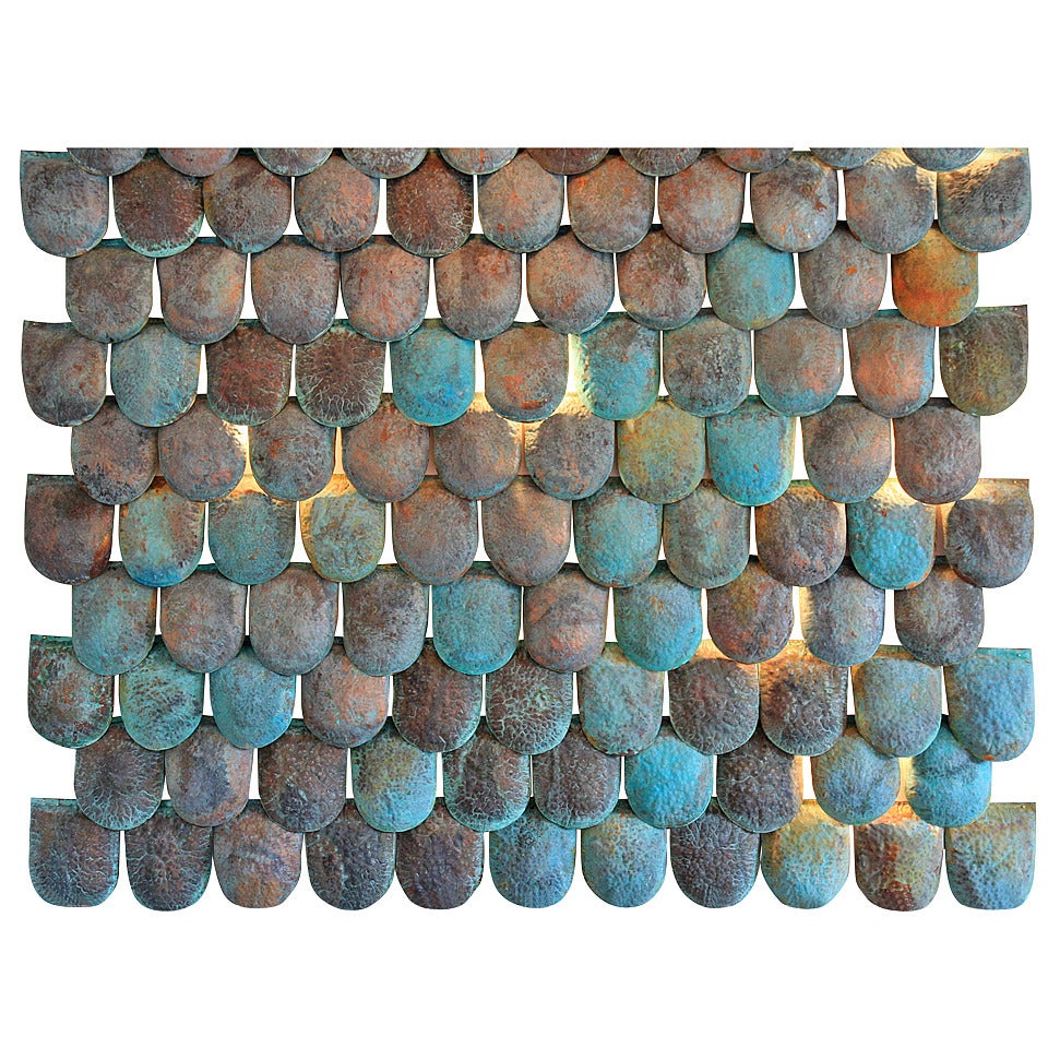 Miro's Hammered and Patinated Wall Scales For Sale