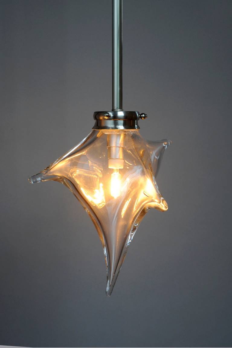 Glass Cocoon Pendant In New Condition For Sale In New York, NY