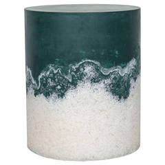 Drum - Jade Cement and White Rock Salt