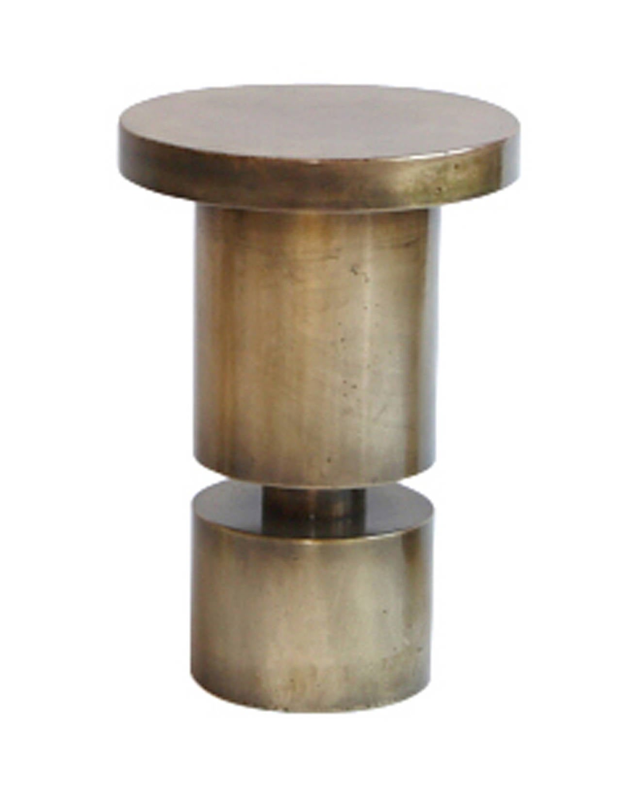 Brass Set of Four Chess Stools