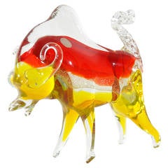 Murano Glass Bull