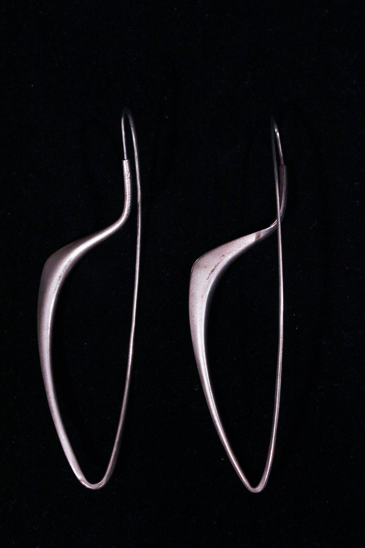 Igor Kuznetsov Sterling Modernist Earrings For Sale 2