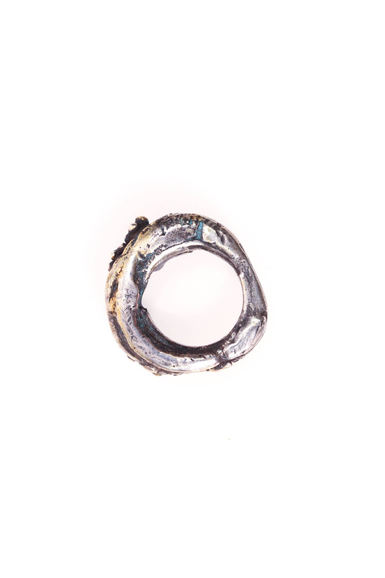 Brutalist David Smith Modernist Sterling Ring For Sale