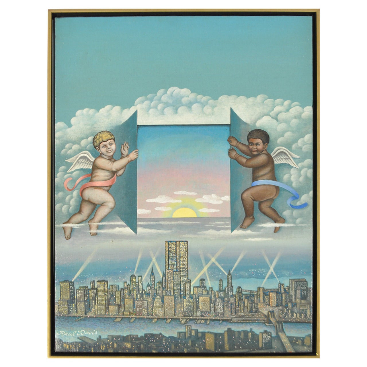 Paul Davis New York City Painting For Sale