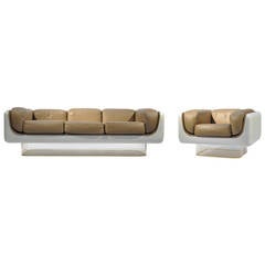 Pair of Warren Platner "Soft Seating" Sofa and Lounge