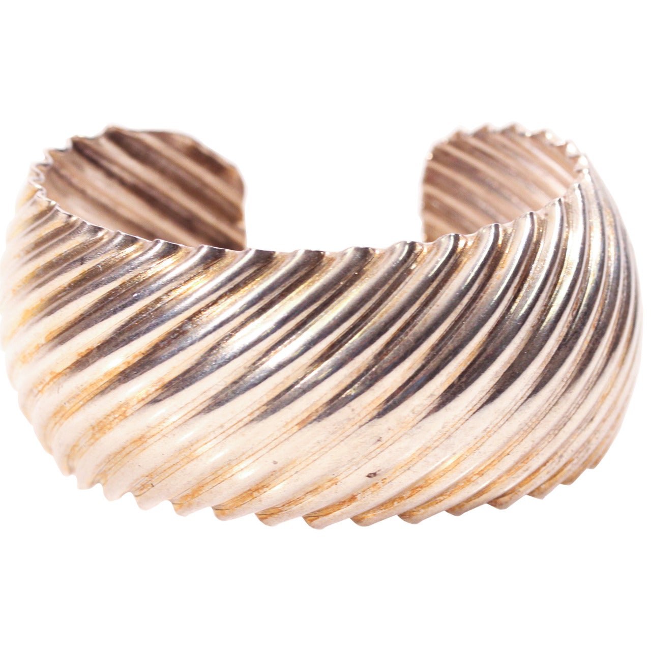 David Smith Sterling Ribbon Bracelet For Sale